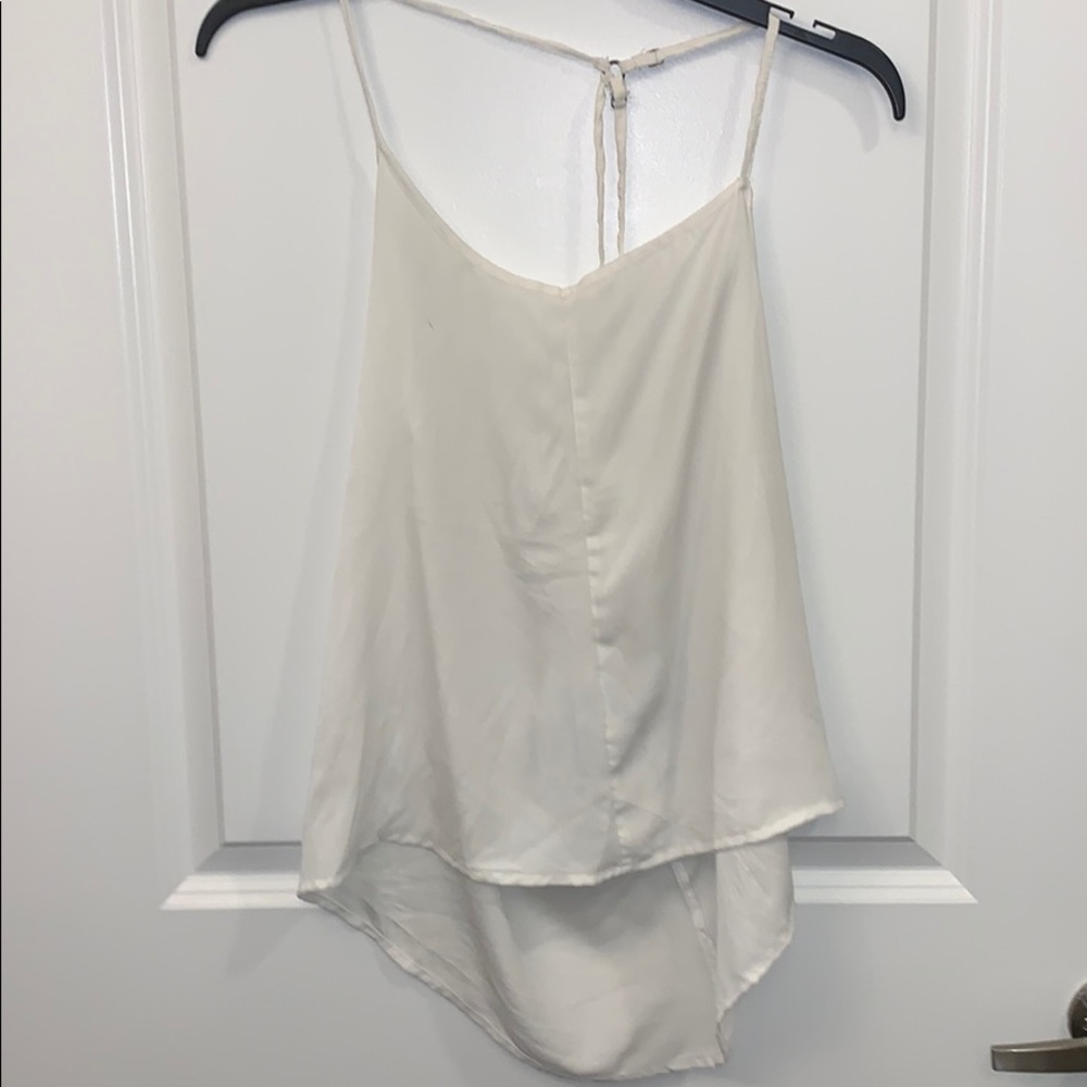 White Flowy Tank